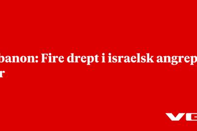 Libanon: Fire drept i israelsk angrep i sør