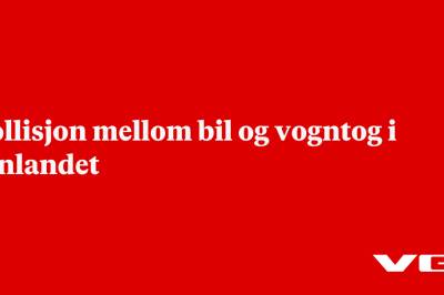 Kollisjon mellom bil og vogntog i Innlandet