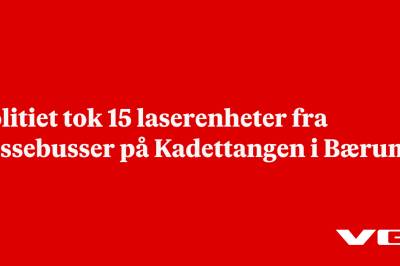 Politiet tok 15 laserenheter fra russebusser på Kadettangen i Bærum