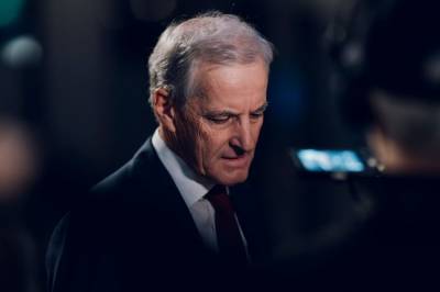 Støre møter pressen i Davos