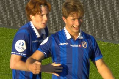 Her scorer Axel Østvold Aamodt sitt første seniormål