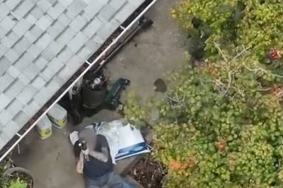 Skyter mot poliets drone