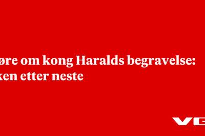Støre om kong Haralds begravelse: Uken etter neste