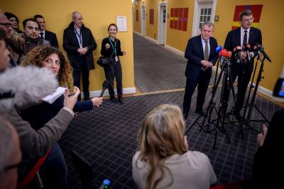 Danmarks utenriksminister møter pressen