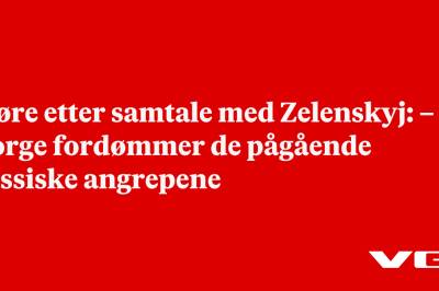 Støre etter samtale med Zelenskyj: – Norge fordømmer de pågående russiske angrepene