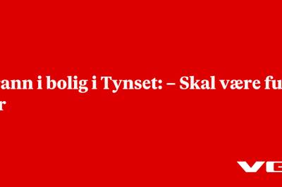 Brann i bolig i Tynset: – Skal være full fyr