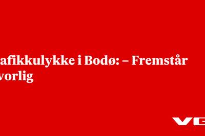 Trafikkulykke i Bodø: – Fremstår alvorlig