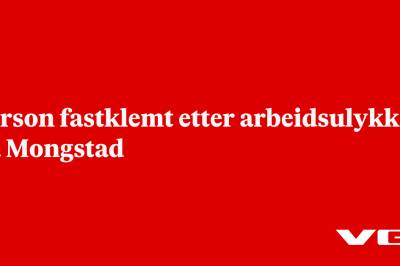 Person fastklemt etter arbeidsulykke på Mongstad