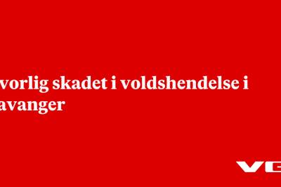 Alvorlig skadet i voldshendelse i Stavanger