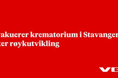 Evakuerer krematorium i Stavanger etter røykutvikling