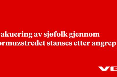 Evakuering av sjøfolk gjennom Hormuzstredet stanses etter angrep
