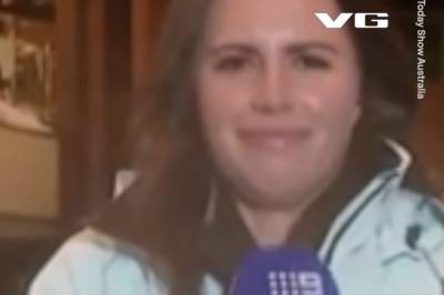 Australsk reporter full på direktesendt TV