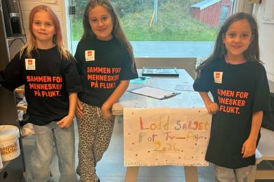 Lea, Matea og Tuva samlet inn over 6000 kroner til TV-aksjonen