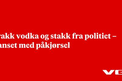 Drakk vodka og stakk fra politiet – stanset med påkjørsel