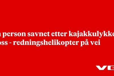 En person savnet etter kajakkulykke i Voss - redningshelikopter på vei