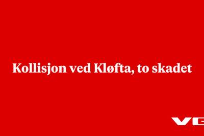 Kollisjon ved Kløfta, to skadet