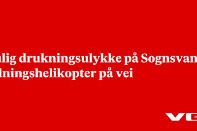 Mulig drukningsulykke på Sognsvann - redningshelikopter på vei