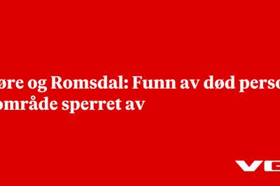 Møre og Romsdal: Funn av død person – område sperret av