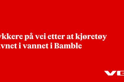 Dykkere på vei etter at kjøretøy havnet i vannet i Bamble