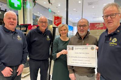 Lions gir fra hjertet til Frelsesarmeens julegryte: – Vi er helt avhengig av det vi får inn fra lokale givere