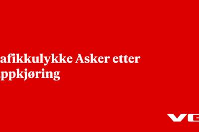 Trafikkulykke Asker etter kappkjøring