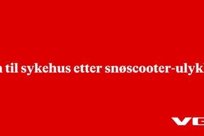 En til sykehus etter snøscooter-ulykke 