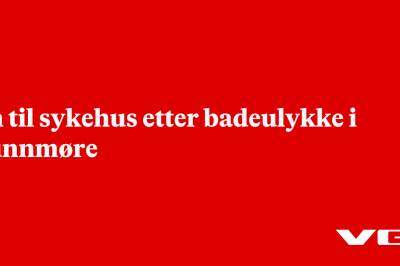 Én til sykehus etter badeulykke i Sunnmøre