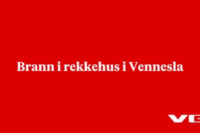 Brann i rekkehus i Vennesla