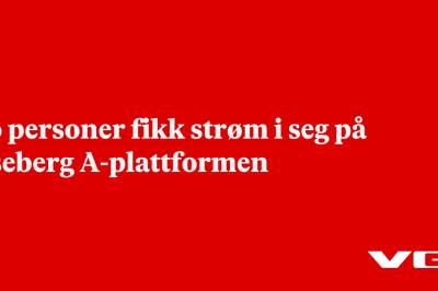 To personer fikk strøm i seg på Oseberg A-plattformen