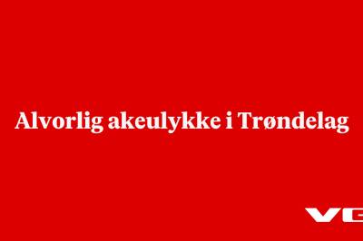 Alvorlig akeulykke i Trøndelag