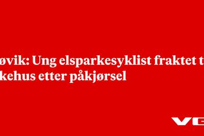 Gjøvik: Ung elsparkesyklist fraktet til sykehus etter påkjørsel