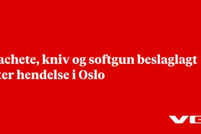 Machete, kniv og softgun beslaglagt etter hendelse i Oslo