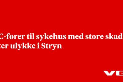 MC-fører til sykehus med store skader etter ulykke i Stryn
