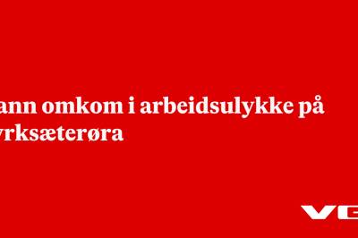 Mann omkom i arbeidsulykke på Kyrksæterøra