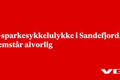 El-sparkesykkelulykke i Sandefjord, fremstår alvorlig