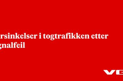 Forsinkelser i togtrafikken etter signalfeil