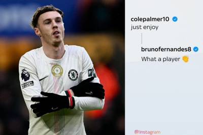 Bruno Fernandes hyller Cole Palmer etter hans fjerde Premier League-hattrick