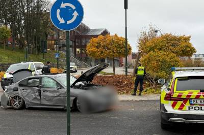 Krasjet stjålet bil