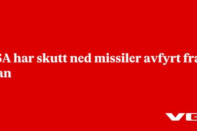 USA har skutt ned missiler avfyrt fra Iran
