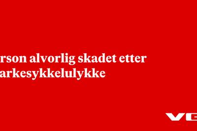 Person alvorlig skadet etter sparkesykkelulykke