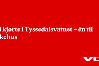 Bil kjørte i Tyssedalsvatnet – én til sykehus