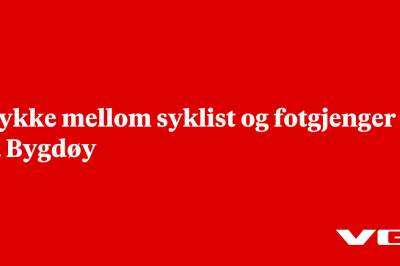 Ulykke mellom syklist og fotgjenger på Bygdøy