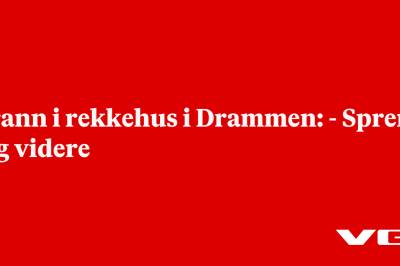 Brann i rekkehus i Drammen: - Sprer seg videre