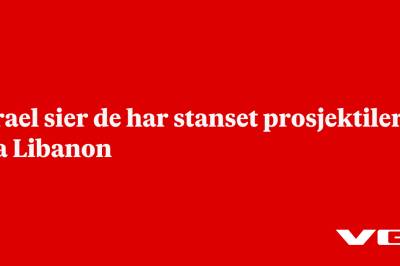 Israel sier de har stanset prosjektiler fra Libanon