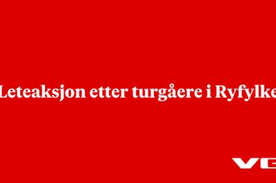 Leteaksjon etter turgåere i Ryfylke