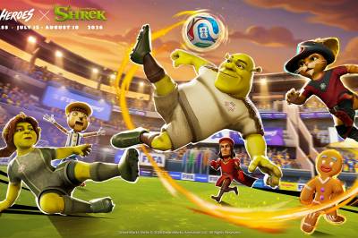 Spill fotball med Shrek i FIFA Heroes