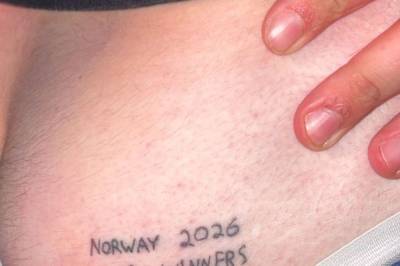 VM-tatovering på rumpa