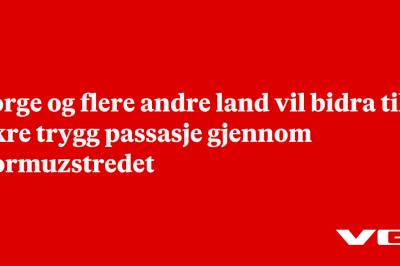 Norge og flere andre land vil bidra til å sikre trygg passasje gjennom Hormuzstredet