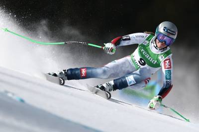 Kajsa Vickhoff Lie mot pallplass i super-G-rennet i Andorra