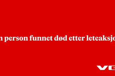 Én person funnet død etter leteaksjon